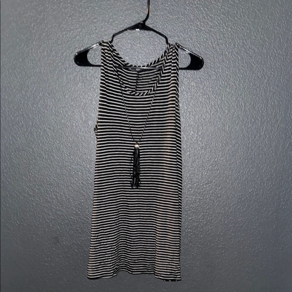 Black and White Striped Dress